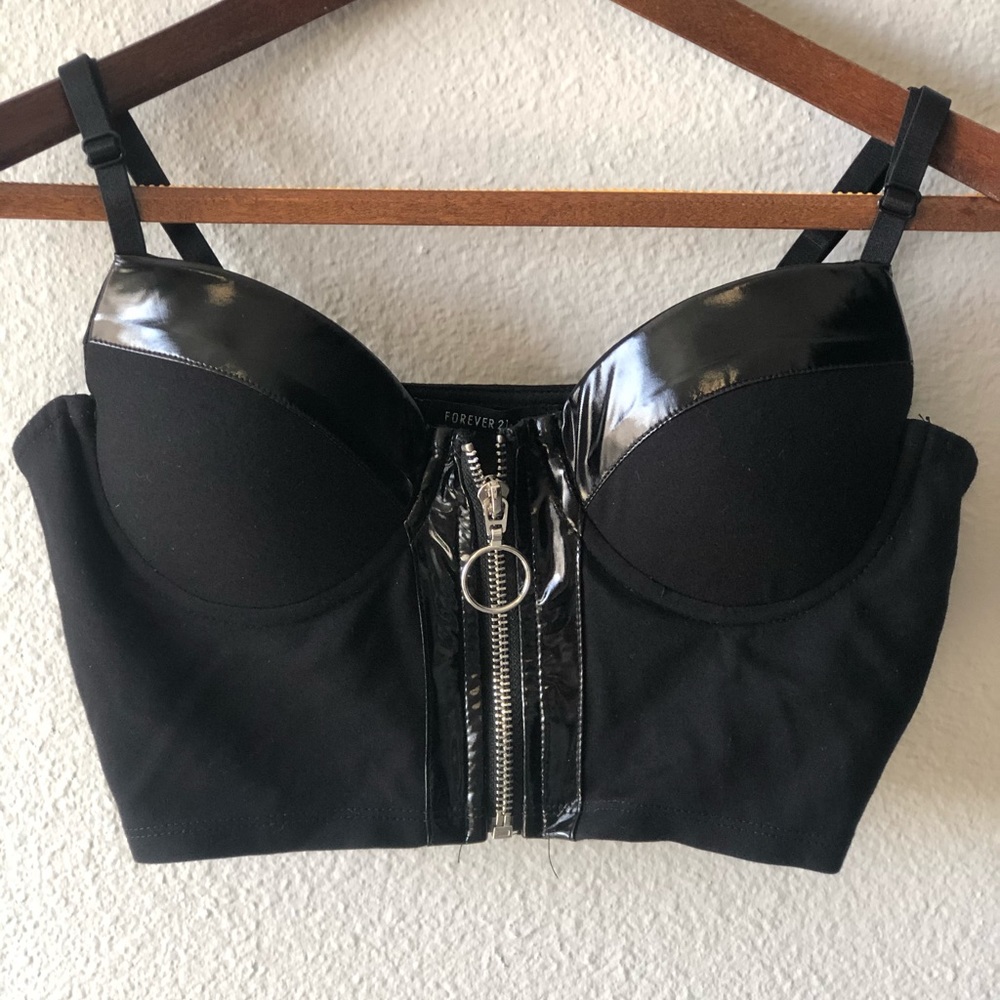 Faux detailing cropped top